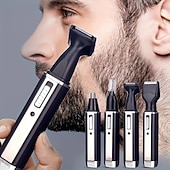 abordables Soins Personnels &amp; Santé-4 en 1 rechargeable hommes électrique nez oreille tondeuse à cheveux indolore femmes coupe brûlures latérales sourcils barbe tondeuse à cheveux coupe rasoir