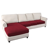 baratos Capa para assento de Sofá &amp; Apoios de Braços-Capas de sofá seccionais, capas de sofá em forma de l antiderrapantes elásticas, capas de almofada de assento de sofá separadas, capa de chaise-longue para sofá secional esquerdo/direito de 2/3