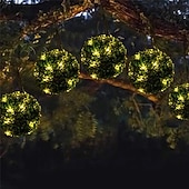 preiswerte Außenwandleuchten-LED Außenwandleuchte Solarlampen Hof, dekorative Simulation, Graskugel-Kronleuchterlampe für Rasen, Garten, Urlaubsdekoration, Beleuchtung, Durchmesser 14 cm