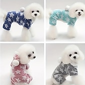 baratos Pijamas-Cachorros Gatos Pijamas Estilo bonito Casual Inverno Respirável Macio Lavável Confortável Ao ar livre Casual / Diário Roupas para cães for Bichon Frise Pomerânia Animais de Pequeno Porte Borboleta