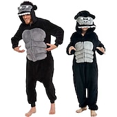 halpa Pari- ja ryhmäasut-Lasten Aikuisten Eläin Piirretty Ryhmäpuku Yöasut Pyjamahaalarit Karnevaali puku Animal Pelle Pyjamahaalarit Kigurumi Pyjama söpö tyyli varten Miehet ja naiset Pojat ja tytöt Joulu Karnevaali Uusi