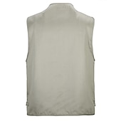 billiga Gilets-herr vandringsväst / gilet fiskeväst utomhus lätt, andas, slitstyrka, flera fickor, resor, last, safari, väst, topp, enkel, skjutreglage, camping, jakt, fiske, svart, röd, grön, khaki
