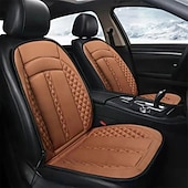 abordables Fundas de asiento para coche-Cojines de asiento de automóvil calefaccionados de 12V para invierno almohadilla de funda de asiento de un solo y doble asiento accesorios para funda de asiento calefaccionada eléctrica
