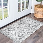 preiswerte Küchenteppiche &amp; Matten-Geometrischer abstrakter Läuferteppich, Küchenmatte, rutschfester, ölbeständiger Teppich, Innen- und Außenmatte, Nachttisch, Schlafzimmer, Dekor, Badezimmermatte, Eingangsteppich, Fußmatte
