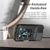 levne Pouzdra pro iPhone-telefon Carcasă Pro iPhone 15 Pro Max Plus iPhone 14 13 12 11 Pro Max Mini SE X XR XS Max 8 7 Plus Zadní kryt Držák na prsteny Slot pro kartu Nárazuvzdorné TPU PC