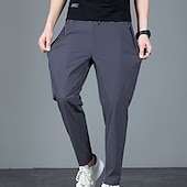 economico pantaloni casual-Per uomo Pantaloni Pantaloni casual Pantaloni elasticizzati A cordoncino Vita elastica Tasca con cerniera Tinta unica Asciugatura rapida Giornaliero Abbigliamento di strada Classico Casuale / sportivo