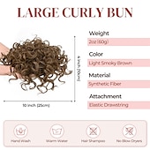 abordables Coletas-Correa Coletas Mujer / Suave / Clásico Pelo sintético Pedazo de cabello La extensión del pelo Rizado Media Fiesta / Noche / Ropa Cotidiana / Vacaciones