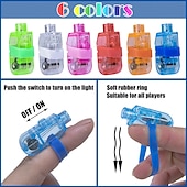 economico Novità-Luci LED per Dita per Bambini Forniture per Feste di Compleanno Giocattoli Laser Rave Assortiti 6 Colori 30/50/60 Pezzi
