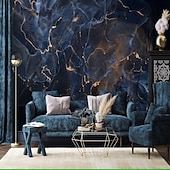 Χαμηλού Κόστους Ταπετσαρία-δροσερές ταπετσαρίες μπλε ταπετσαρία τοίχου τοιχογραφία αφηρημένη μαρμάρινη επένδυση τοίχου αυτοκόλλητο ξεφλούδισμα και ραβδί αφαιρούμενο pvc/υλικό βινυλίου αυτοκόλλητο/συγκολλητικό απαιτείται