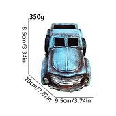 abordables Statues-Pot de fleur de voiture rétro, jardinière succulente, ornement artisanal rétro en résine pour la maison, jardin, décoration de cour