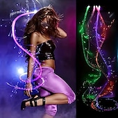 cheap Novelties-LED Fiber Optic Dance Whip - USB Rechargeable Ideal for Halloween Christmas and Holiday Celebrations - Perfect for Stage Ambience Props