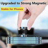 billiga Hållare till bilen-dubbelsidig stark magnetisk telefonhållare stativ magnet 720° rotation mobiltelefonfäste för bilgym fäst på metallyta
