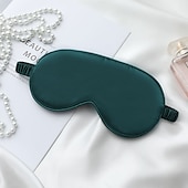 baratos Desgaste em casa-máscara de olhos de cetim luxuosa com tira elástica para dormir, cobertura para dormir nos olhos, bloqueia a luz e reduz os olhos inchados