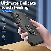 Недорогие Чехлы для Samsung-Чехол для Samsung Galaxy S23 Ultra Plus FE A14 A54 военного класса двухслойный противоударный тяжёлый защитный чехол встроенный вращающийся магнитный кольцевой держатель