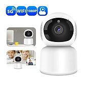 cheap Indoor IP Network Cameras-Wireless Surveillance Camera 5G Wifi 1080P Tracking Audio Video Night Vision IP Camera Indoor Security Protection Monitor Wifi Camera