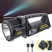 voordelige Zaklampen-oplaadbare led-spotzaklamp met 350 ° draaibare kop, hoge lumen spotlight 9 modi super heldere spotlichten buiten handheld