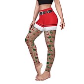 preiswerte Weihnachtskostüme für Erwachsene-Weihnachtsmann Leggins Jogginghosen Damen Weihnachten Heiligabend Weihnachten Erwachsene Weihnachten Silvester Hosen
