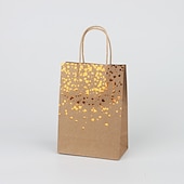 cheap Event &amp; Party Supplies-12PCS Bronzing Love Heart Printed Paper Bags Gift Packaging Bag