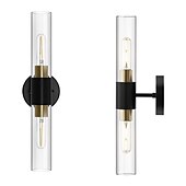 abordables Apliques de pared para interior-Aplique de pared LED, lámpara de pared negra de estilo nórdico con pantalla de tambor de vidrio metálico, iluminación de pared, lámpara de lectura, para mesita de noche, dormitorio 110-240v