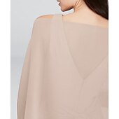 cheap Wedding Guest Wraps-Shawls Women&#039;s Wrap Elegant Pure Sleeveless Chiffon Wedding Wraps With Pure Color For Party Spring &amp; Summer