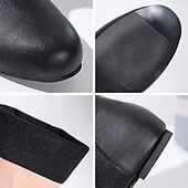 levne Slouch Boots-dámské černé kozačky pod kolena - ležérní kozačky z umělé kůže na plochém podpatku na podzim a zimu