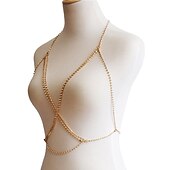 halpa Lisävarusteet ja enemmän-Kehon ketju Vartaloketju metallinen Kimaltava Seksikäs Metalliseos Käyttötarkoitus Disko Cosplay Karnevaali Naisten Pukukorut Muotikorut
