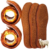 billiga Innersulor och inlägg-2 par vinterullfilt-inlägg för skor - varma termiska fleece-skoinlägg för män och kvinnor, perfekt för utomhusvandring, arbetsstövlar och kall väderkomfort