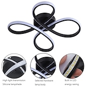 billige Taklamper-moderne taklys ring design led svart taklampe 3 farger akryl taklampe pendelbelysning for stue soverom spisestue kjøkken foajé 110-240v