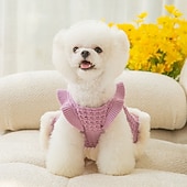 olcso Ruhák-Kutyák Macskák Ruhák aranyos stílus Stílusos Tél Meleg Légáteresztő Mekano Mosható Kényelmes Szabadtéri Alkalmi / Napi Kutyaruházat for bichon frisé Pomerániai törpespitz Kölyök kisállat Pillang