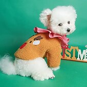 abordables Manteaux-Chien Chat Manteau Veste Mignon Occasionnel Hiver Chaud Respirant Doux Lavable Confortable Extérieur Décontracté Quotidien Vêtements pour Chiens for Bichon Frisé Spitz Nain Bébé Animal Papillon Petit