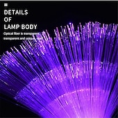abordables 123496-Lumière led en fibre optique colorée, flash tactile créatif, chambre à coucher pleine d&#039;étoiles, lampe de bureau en fibre optique, atmosphère florale, usb 1 pièce