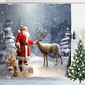 levne Christmas Bath-Koupelnové Sprchové závěsy a háčky Země Polyester kreativita