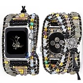 cheap Apple Watch Bands-Handmade Braided Rope Compatible with Apple Watch band Women Multilayer Beaded Beads Strap Replacement Wristband for 38mm 40mm 41mm 42mm 44mm 45mm 49mm iwatch Series Ultra 8 7 6 SE 5 4 3 2 1