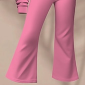 billiga Flickans 3D-tecknad film-Flickor 3D Katt Set Sweatshirt &amp; Flare Pants Set Rosa Långärmad 3D-tryck Höst Vinter Aktiv Mode Dagligen Polyester Barn 3-12 år Rund hals Utomhus Datum Semester Normal
