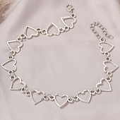 billiga Halsband och hängen-Kedje Halsband Hängehalsband For Dam Bröllop Fest / Kväll Födelsedagsfest Legering Fint Hjärta Stjärna