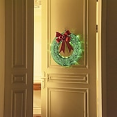 abordables 123496-Guirlande de Noël de 20 pouces avec guirlande d&#039;arc lumineux en fer léger éclairage LED décoration de scène de lumière blanche chaude 30/40/50 cm alimenté par batterie aa