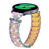 cheap Samsung Watch Bands-Watch Band for Samsung Galaxy Watch 7/6/5/4 40/44mm, Galaxy Watch 5 Pro 45mm, Galaxy Watch 4/6 Classic 42/46/43/47mm, Watch 3, Active 2, Gear S2 Stainless Steel Replacement  Strap Bling Diamond