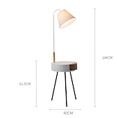 abordables lampadaire led-Lampadaire Lampes ambiantes Moderne contemporain / Style nordique Source d&#039;alimentation LED Pour Salle de séjour / Bureau / Bureau de maison Bois 90-240V Noir / Blanche