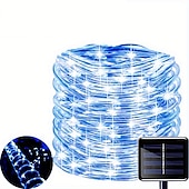 economico strisce luminose impermeabili-1pc stringa di luci a tubo solare, 8 modalità luci esterne impermeabili in filo di rame a led, per lampada da giardino, albero di festa di nozze, Natale, decorazione per le vacanze di Halloween