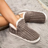 ieftine Flip-Flops de Damă-papuci de casă roz de pluș pentru femei, cu căptușeală din lână – pantofi confortabili, anti-alunecare, pentru confortul casei
