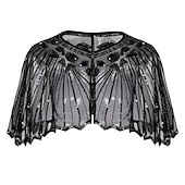 economico Sciarpe &amp; Wrap-Retrò Vintage Anni Ruggenti Anni 1920 Abiti Fascia Flapper Set di accessori Il grande Gatsby Invitato al matrimonio Paillettes Paillettes Per donna Halloween Carnevale Mascherata Carnevale Festa