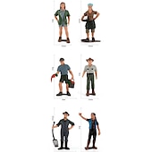 ieftine Jucării de Construit-desktop simulat sandbox scenă personaje decorațiuni fermieri reparatori crescători veterinari multiple seturi și figurine profesionale