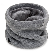 abordables Ropa de casa-Bufanda de invierno para hombres y mujeres, cubierta de cuello gruesa y de felpa, máscara para ciclismo al aire libre, cubierta protectora de cuello de punto versátil, bufanda para la cabeza