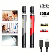 cheap Flashlights-MINI Medical Penlight Type-c USB Charging Built-in Battery Medical Flashlight Portable Medical Pen Lamp XPG LED