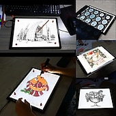 voordelige Computers &amp; tablets-a4 8,5 inch led tekentafel lichtbak tracer veelkleurige versie grafisch tekenblok schilderspeelgoed voor kinderen