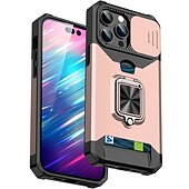 levne Pouzdra pro iPhone-telefon Carcasă Pro iPhone 15 Pro Max Plus iPhone 14 13 12 11 Pro Max Mini SE X XR XS Max 8 7 Plus Zadní kryt Držák na prsteny Slot pro kartu Nárazuvzdorné TPU PC
