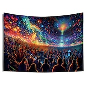 preiswerte Blacklight -Wandteppiche-Schwarzlicht-Wandteppich, UV-reaktiv, leuchtet im Dunkeln, Party, Neon, Trippy, Misty Bar, Konzert, Wandteppich, Wandbild für Wohnzimmer, Schlafzimmer
