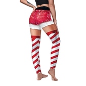 preiswerte Weihnachtskostüme für Erwachsene-Weihnachtsmann Leggins Jogginghosen Damen Weihnachten Heiligabend Weihnachten Erwachsene Weihnachten Silvester Hosen