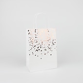 cheap Event &amp; Party Supplies-12PCS Bronzing Love Heart Printed Paper Bags Gift Packaging Bag