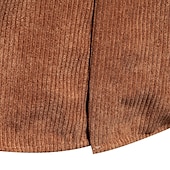 economico camicia da uomo con bottoni-Per uomo Camicia Maglietta informale Camicia di velluto a coste Nero Giallo Rosa Viola Marrone Manica lunga Liscio Bavero Strada Da mare Di base Abbigliamento Di tendenza Comodo